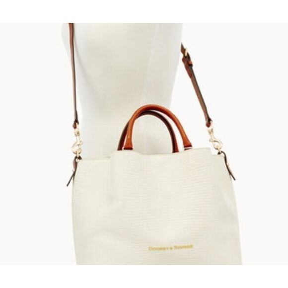 Dooney & Bourke DV1039BO Embossed Lizard Large Barlow Bone Bag B000540 - Picture 3 of 12